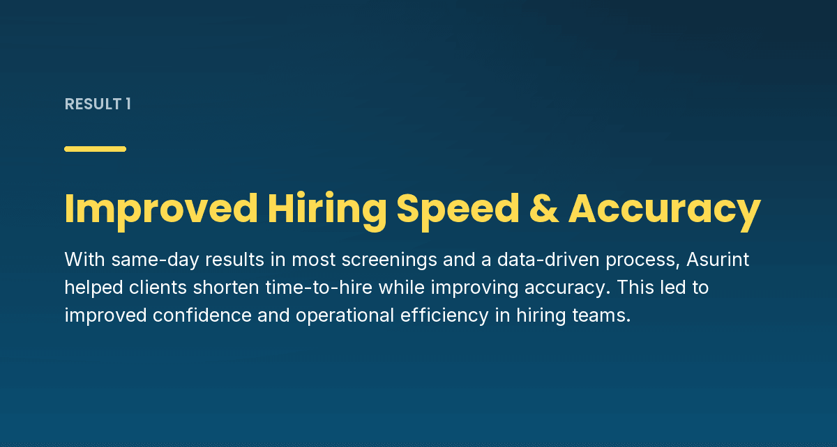 Asurint – Smarter Background Screening Solutions — feature view
