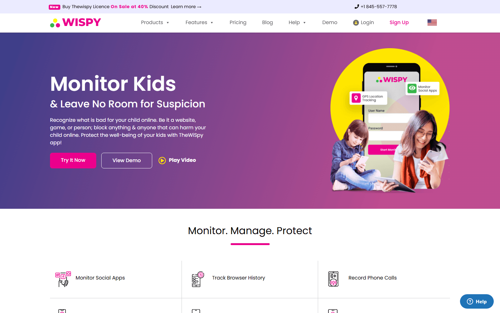 TheWiSpy – Advanced Android Monitoring App — interface preview